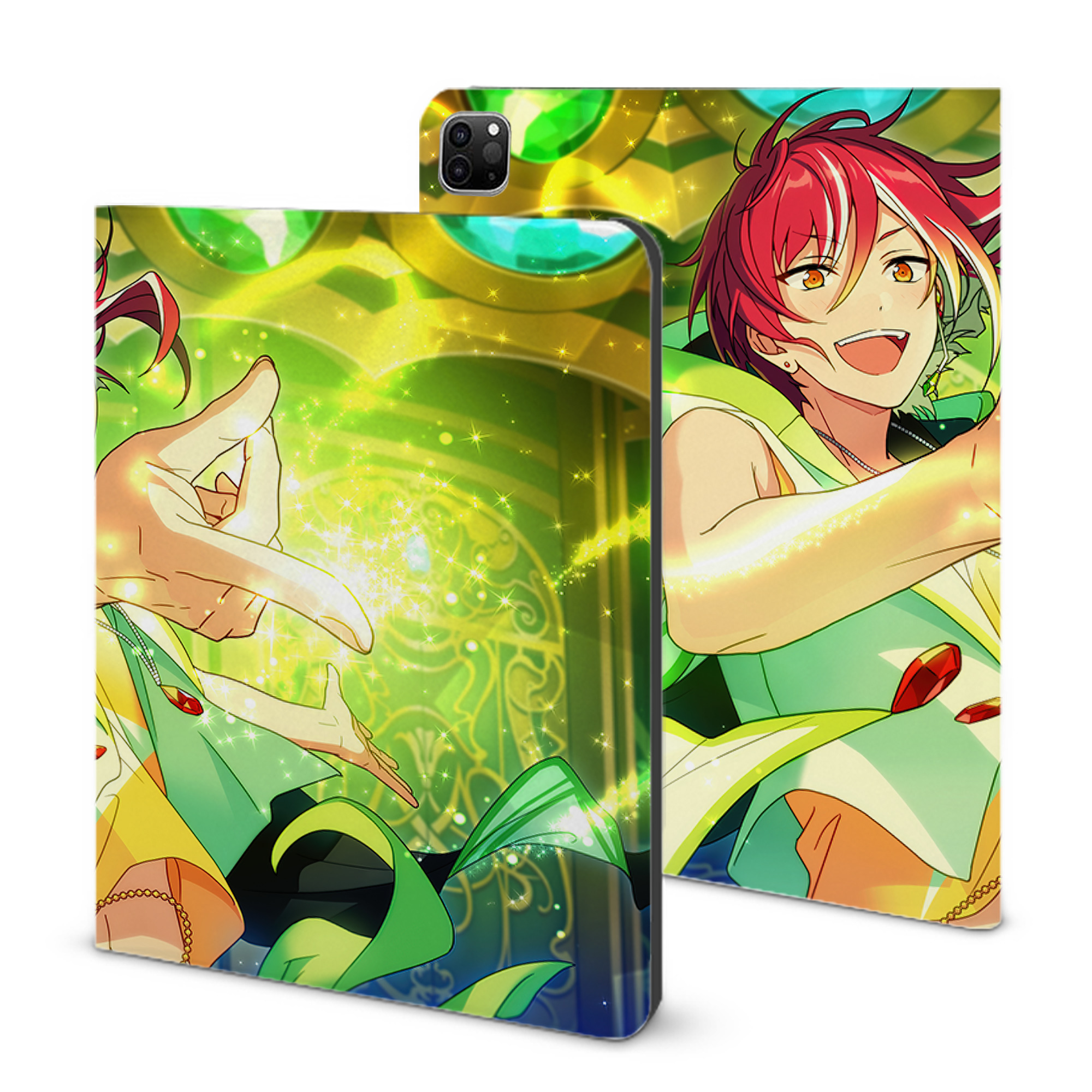 （画像用） あんさんぶるスターズ! Ensemble Stars IPad ケース ブック型 PUレザー TPU 耐衝撃 軽量 薄型 ペン収納なし 全面保護 IPad 各モデル対応